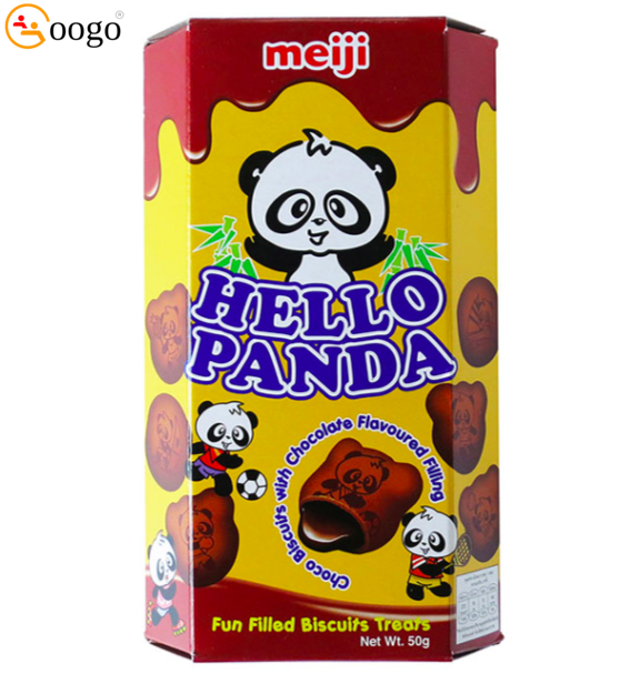 MEIJI Hello Panda choco biscuits with chocolate flavoured filling, 50 g